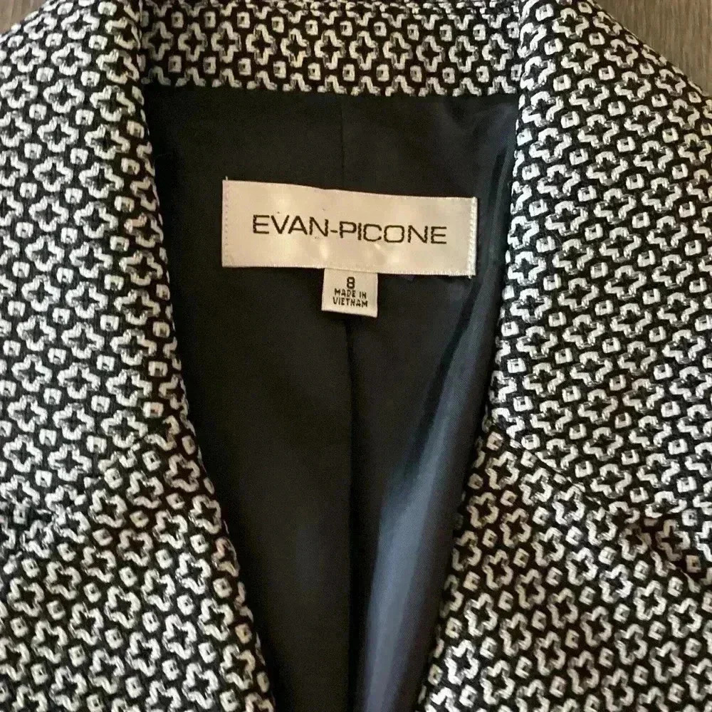 Evan Picone Jacket, Size 8, Color Multi Colored - image 2